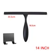 14'' INCH Shower Squeegee Silicone Rubber Wiper Scrape With Suction Cup Hook Black Color Glass Mirror Bathroom Cleaner 5