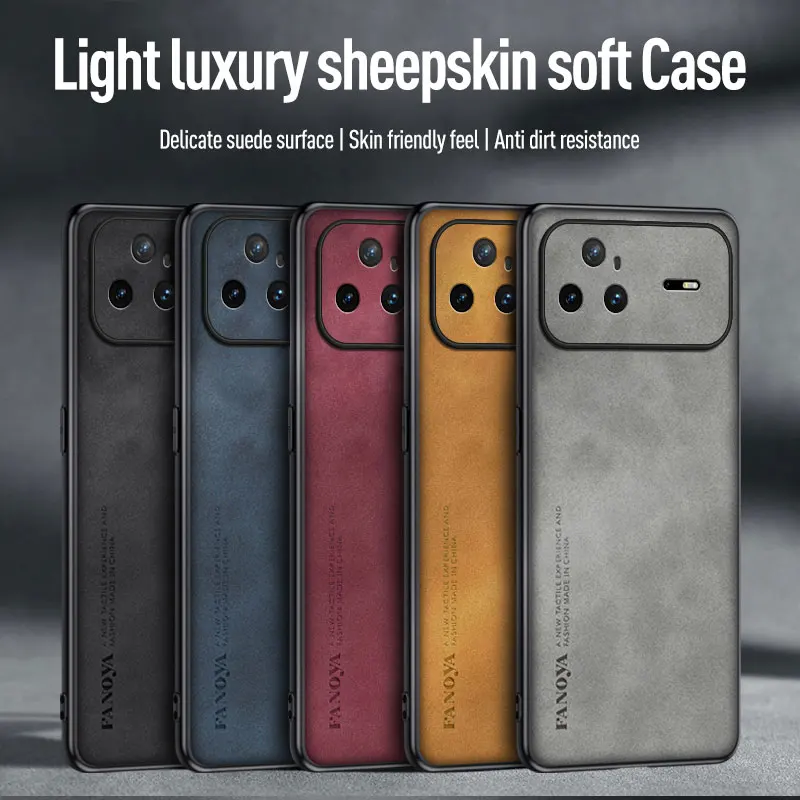 Skin Feel Shockproof Matte Leather Case - Soft Back Cover