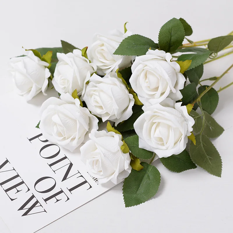 Luxurious Flannel Pearl Rose Bouquet - Elegant Floral Arrangement & Home Décor Gift