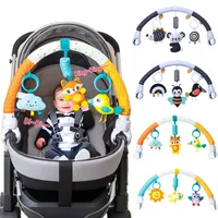 Arc de poussette pour bébé, jouet, cloche de jeu amusante pour nouveau-nés, activité sensorielle réglable pour videurs et siège de sécurité de voiture, jouets suspendus pour lit 1