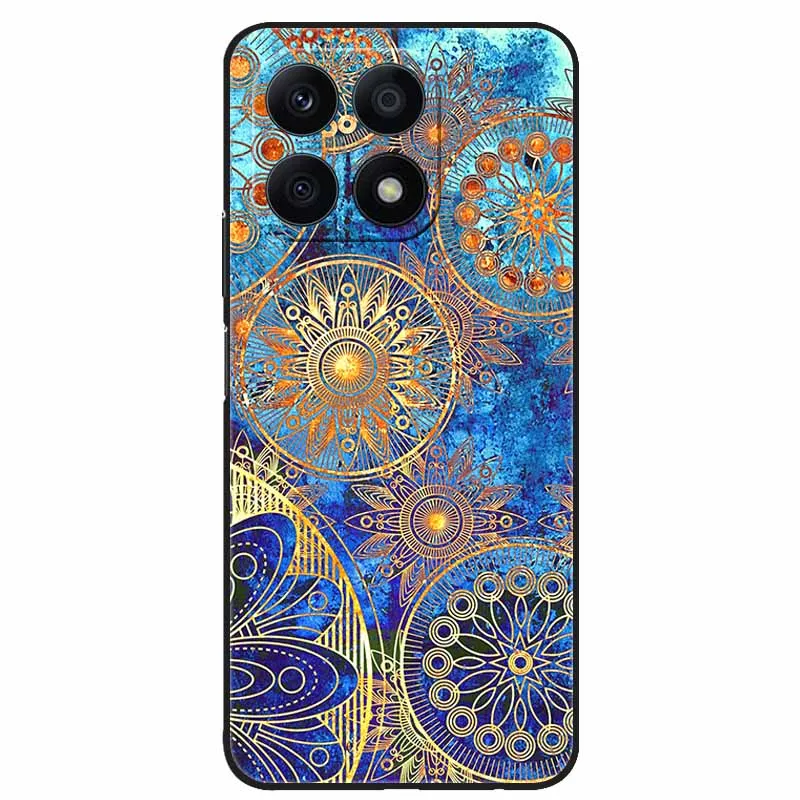 Cool Black Soft TPU Phone Case with Wolf and Lion Design - Durable Back Cover