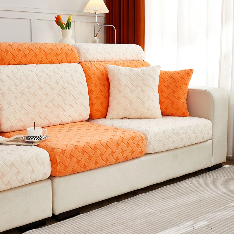 Jacquard plush Sofa Cover Elastic Sofa Cushion Cover for Living Room Furniture Protector For Pets Removable Sofa Seat Cover 3