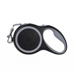 Durable Retractable Nylon Dog Leash - 5m Plus - 50 kg (Gray)