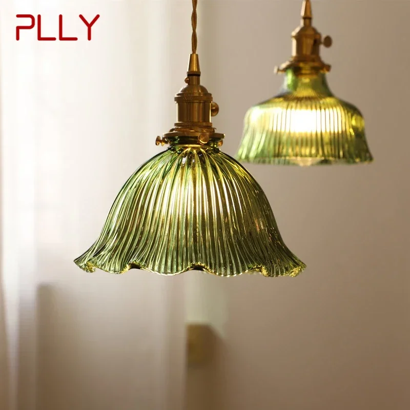 

PLLY Nordic Brass Pendent lamp Modern Bedroom Bedside lamp Art Glass LED Restaurant Bar Aisle Chandelier