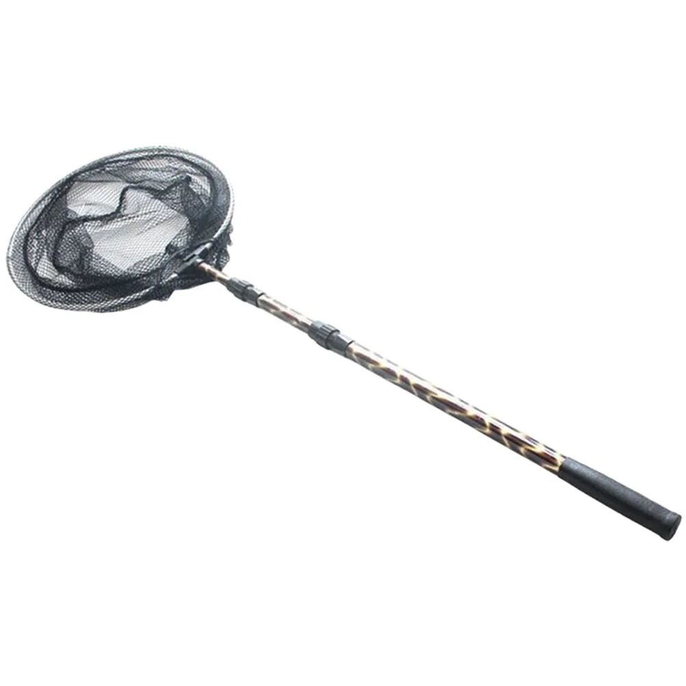 Telescoping Fishing Net Handle Outdoor Dip Catching Supplies Portable Mesh  Aluminum Alloy