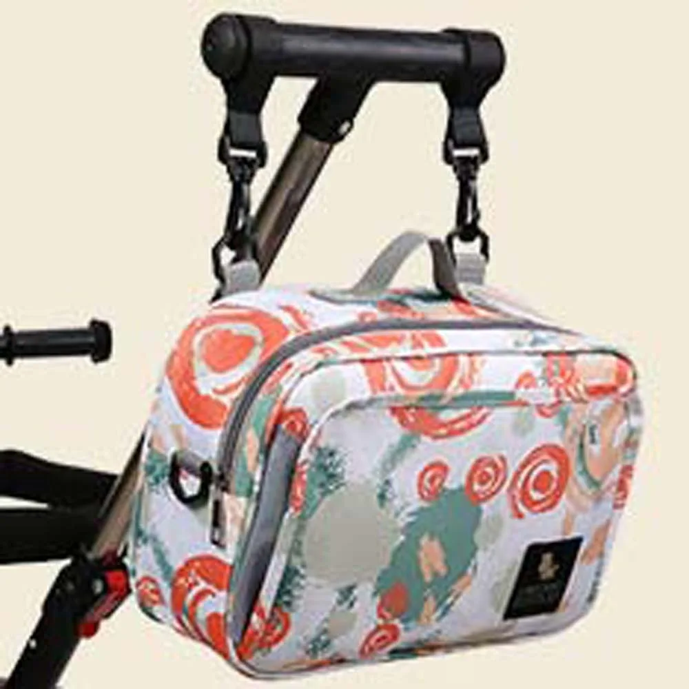 Soft Diaper Storage Bag Large Capacity Thicken Mommy Carriage Organizer Multi-functional Nylon Pouch for Make Up Kit Shopping