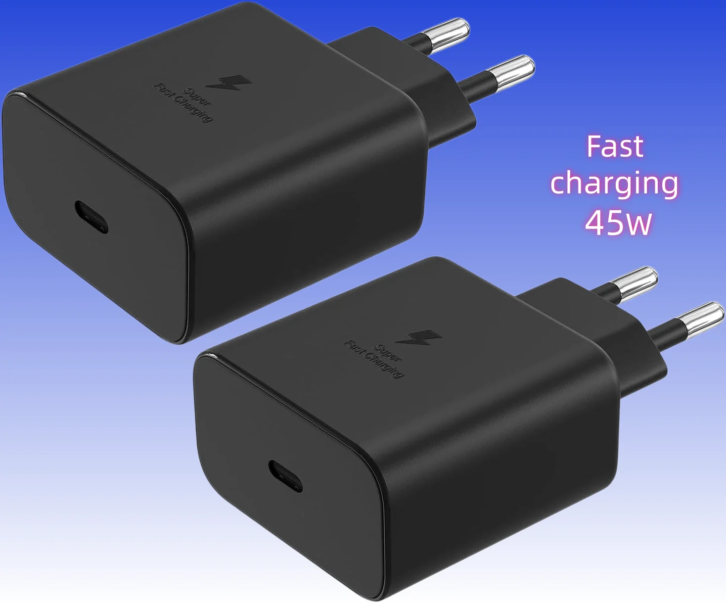 Dual 45W Fast Charging USB-C Chargers
