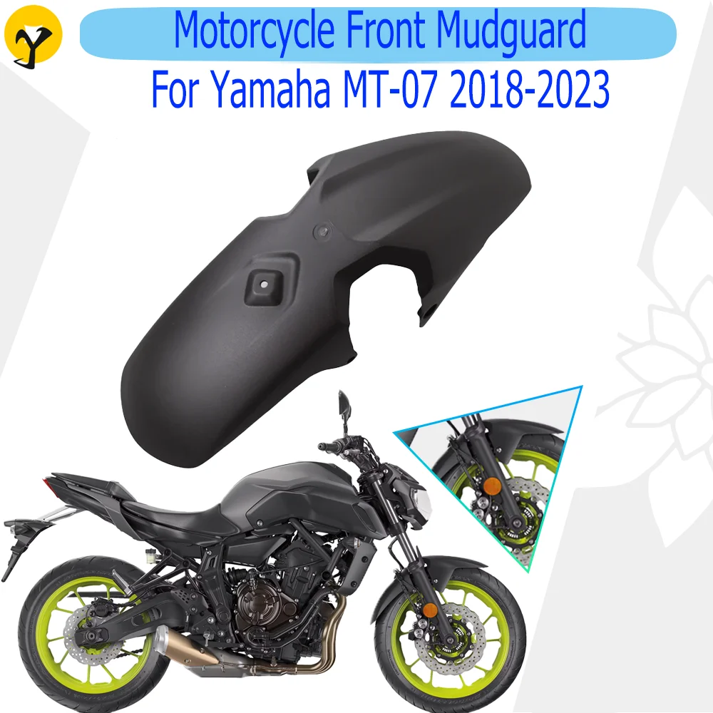 UUIUYGH Court Garde-Boue Avant Moto Pour MT-07 MT07 2018-2023 - Noir