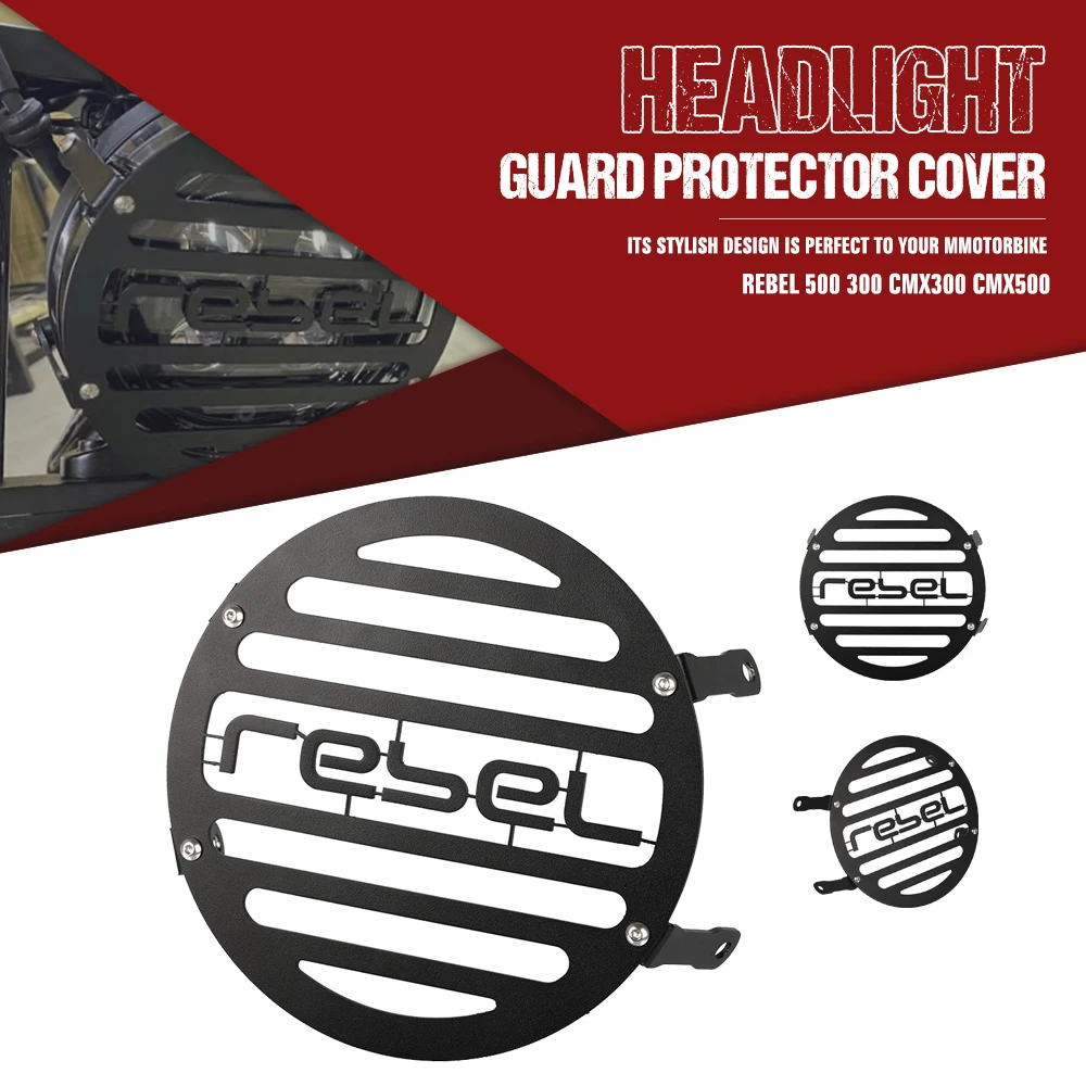 

For Honda Rebel500 Rebel300 CMX300 CMX500 Rebel CMX 500 300 2020 2021 Motorcycle Headlight Guard Protector Grille Cover CM300