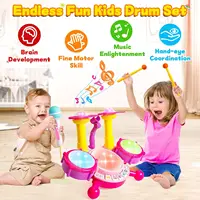 Jazz Rack Drum Set for BabyToddler Toys for Girl Educational Microphone Instruments Baby Toy Drum Percussion Instrument 2