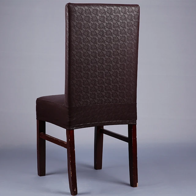 Kiváló Minőségű Vízálló Pu Étkezőszék Borító Bőr Szék Fedele Spandex Elastic Stretch Housse De Chaises - Image 2