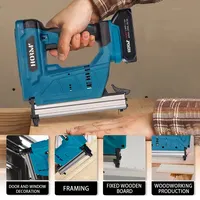 Hormy 1022J Cordless Electric Nailer Stapler Gun Home DIY For Makita 18V Li Battery Profession With Nails Woodworking Power Tool 2