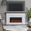 Landscape Electric Fireplace Mantel Insert Heater Remote Control 6ft Power Cord Realistic Log Flames Adjustable Thermostat Timer 5