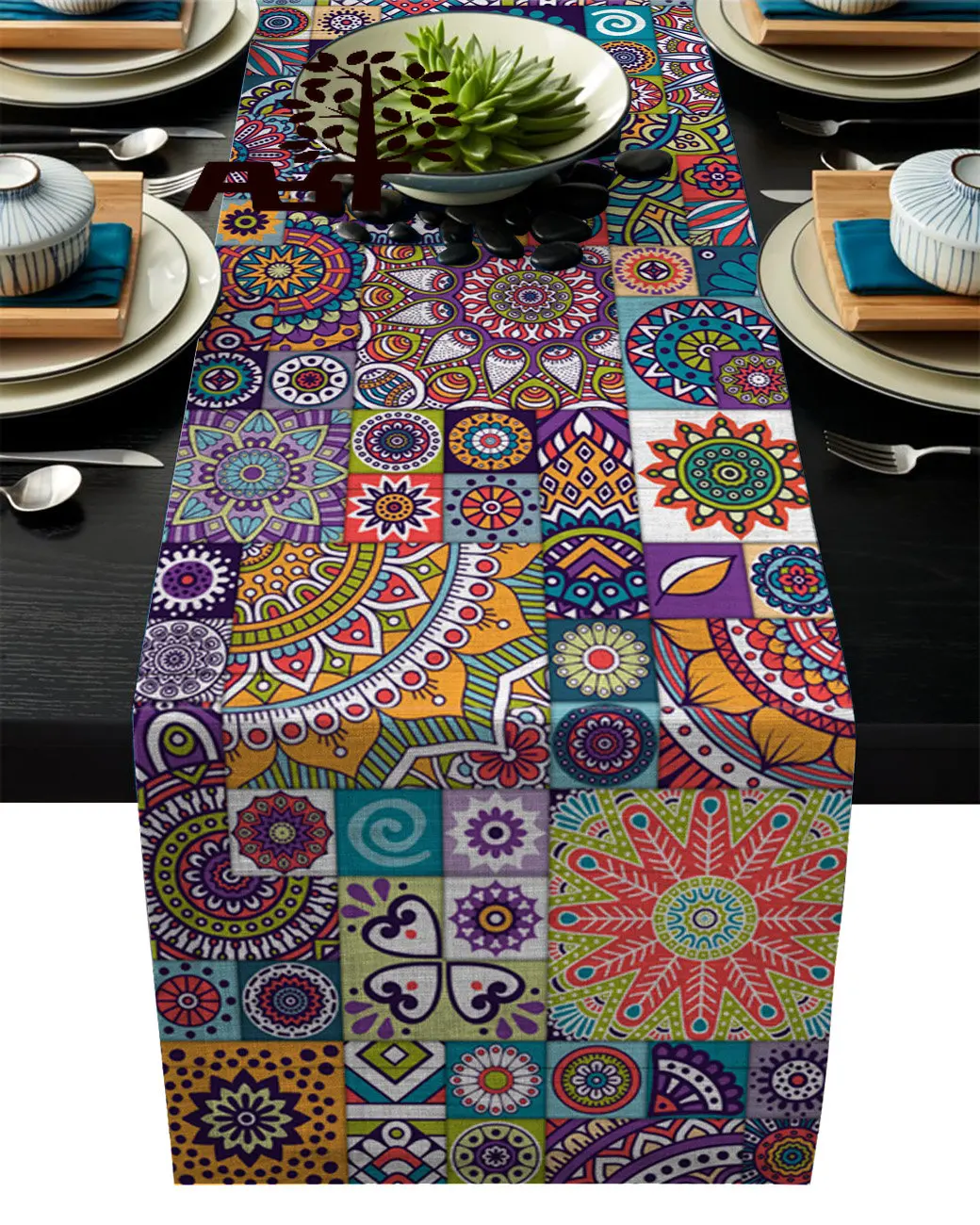 Colorful-Pattern-Texture-Totem-Linen-Cotton-Table-Runner-Wedding-Party