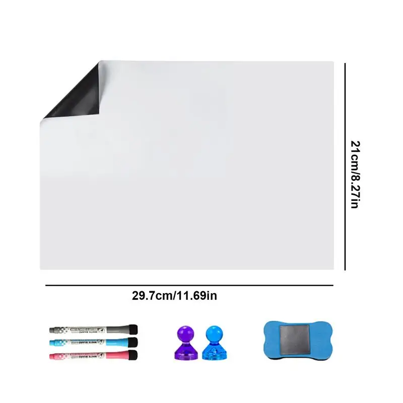 Magnetic Whiteboard For Wall Self-Adhesive Whiteboard Sheet For Wall Portable Whiteboard With 2 Magnets 3 Chalkboard Markers 1 images - 6