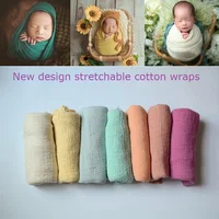 Newborn Photography Props Wrap Baby Blanket Soft Stretchable Cotton Swaddling Photography Backdrop Babies Accessories 1