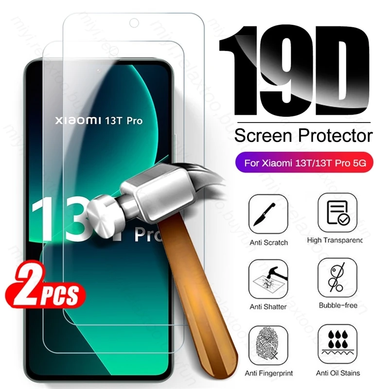 

2PCS Protective Glass For Xiaomi 13T Pro 5G Tempered Glass Screen Protector Film Xiomi Xaiomi Xiaomy Mi13T Xiaomi13T 13 T Pro 5G