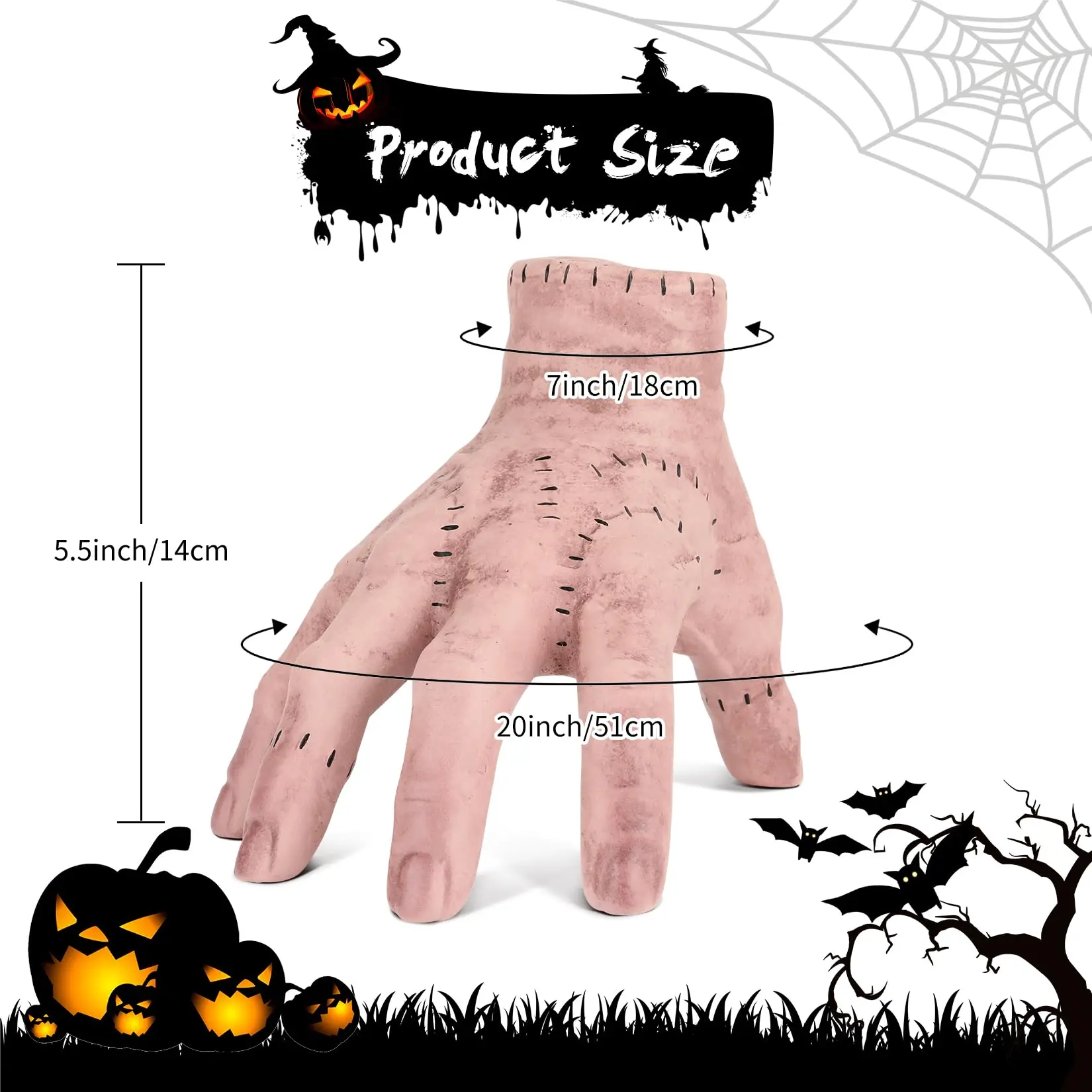 Halloween Wednesday Addams Family Thing Hand, Realistic Scarred Latex Palm  Horror Prop Decoration, Halloween Decoration