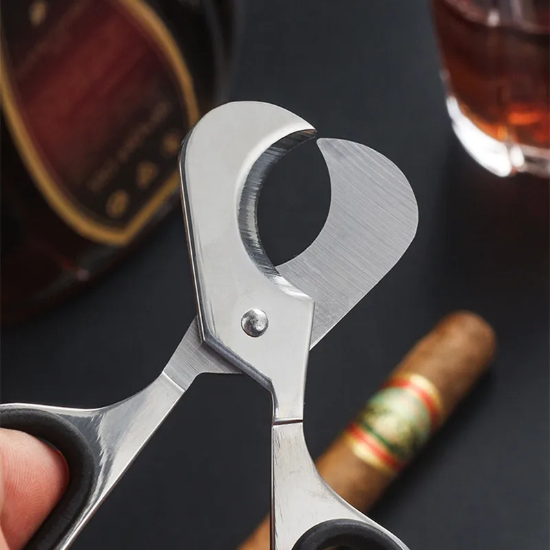 Stainless Steel Cigar Scissor Tablet Splitter Pill Cutter Rustproof Cutters With Ergonomic Round Handle For father gifts 3