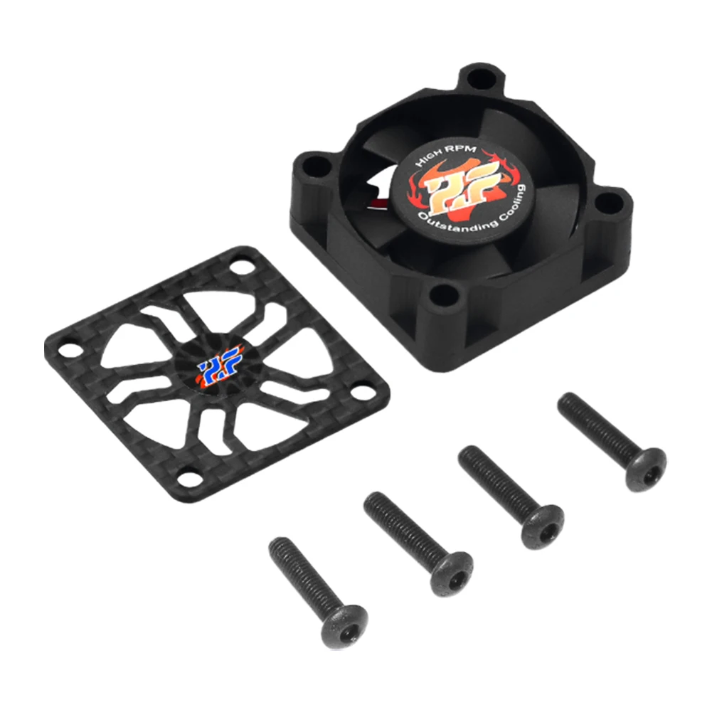 30mm Brushless Motor Cooling Fan with Carbon Fiber Cover RC Car ESC Cooling Fan for 540/550/F540/3650/3660 Motor 1/8 1/10 Cars