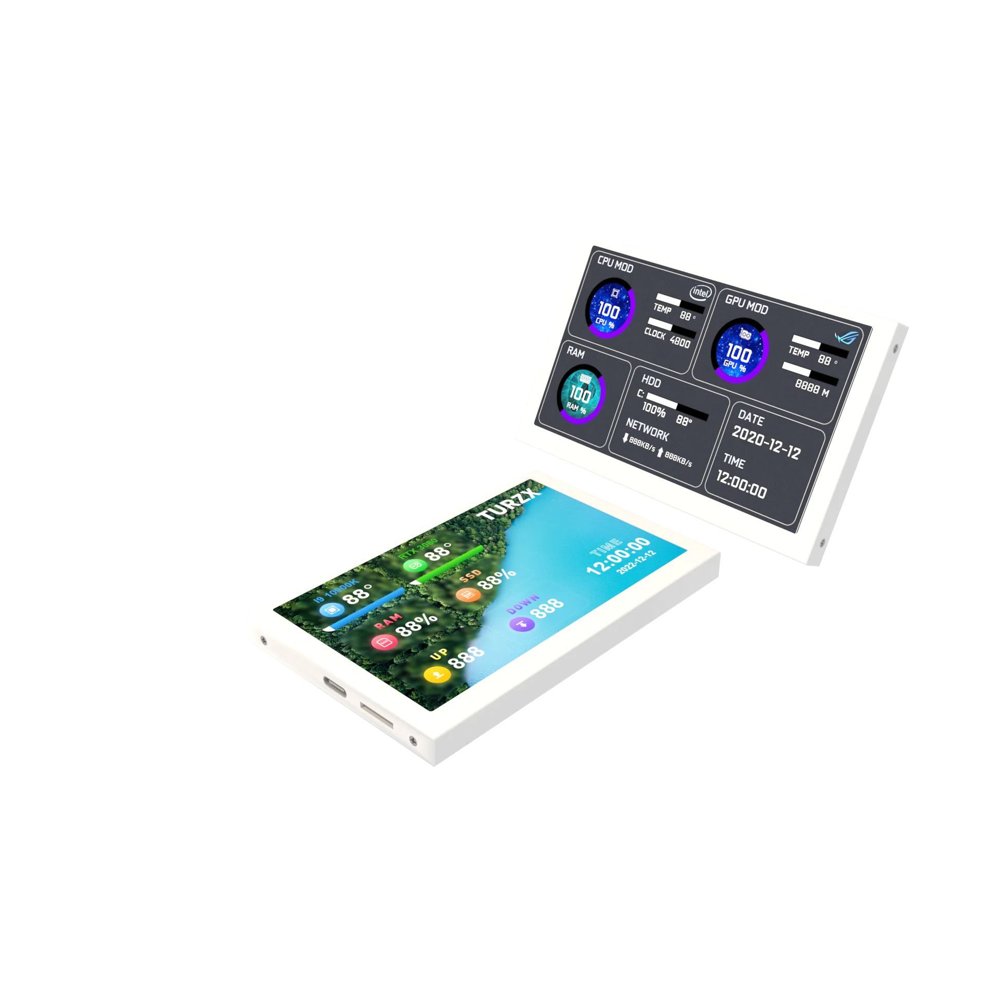 ǻ LCD  ÷, USB  ÷  ũ,  , AIDA64, 5 ġ IPS CŸ  ũ