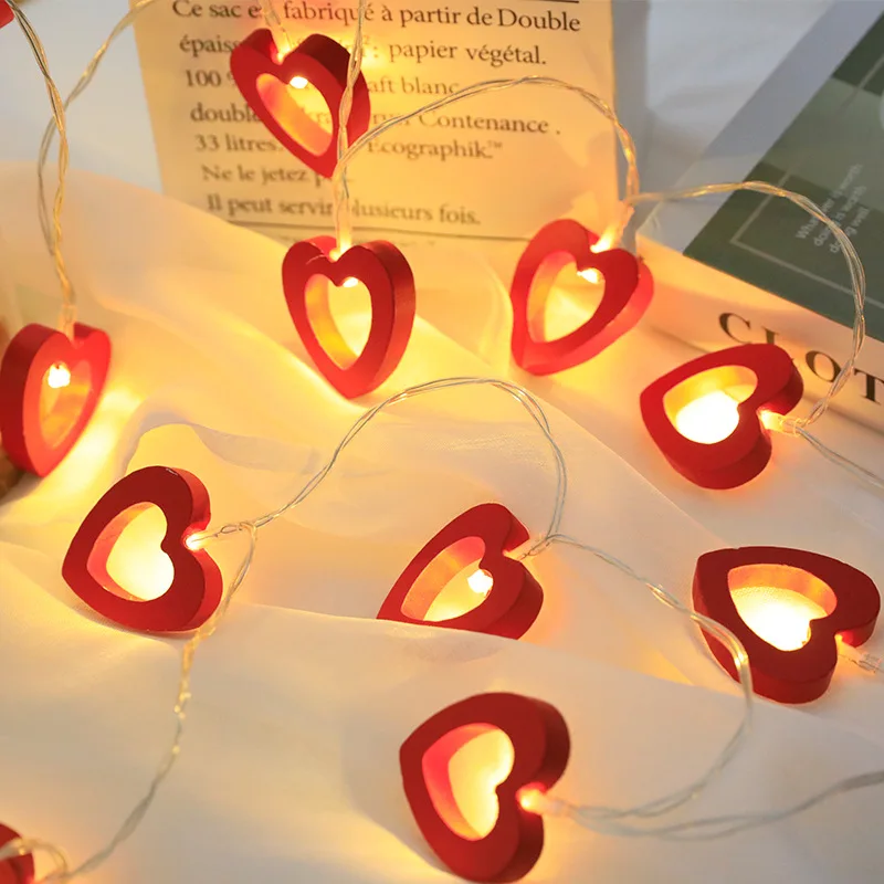 IMIKEYA 20 spille a forma di cuore lampeggiante a LED rosso, spille a forma di cuore, a di, per San, per matrimonio, anniversario, festa della mamma, S, Plastica