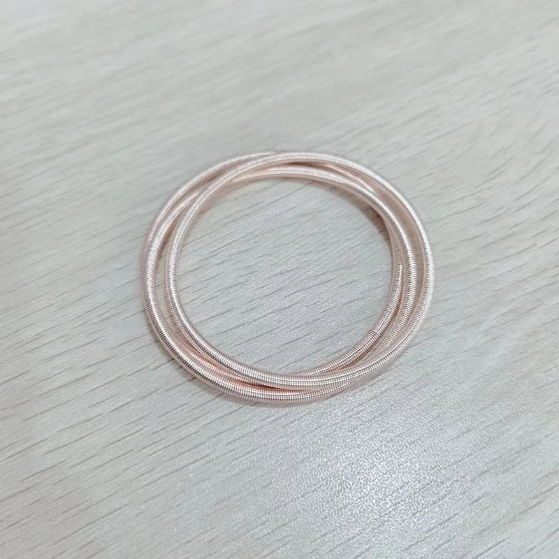 HuPo.HuTu.  Stylish And Simple Personality Diameter 3mm Spring Coil Bracelet Men Screw Head Open Carbon Steel Bracelet Women 4