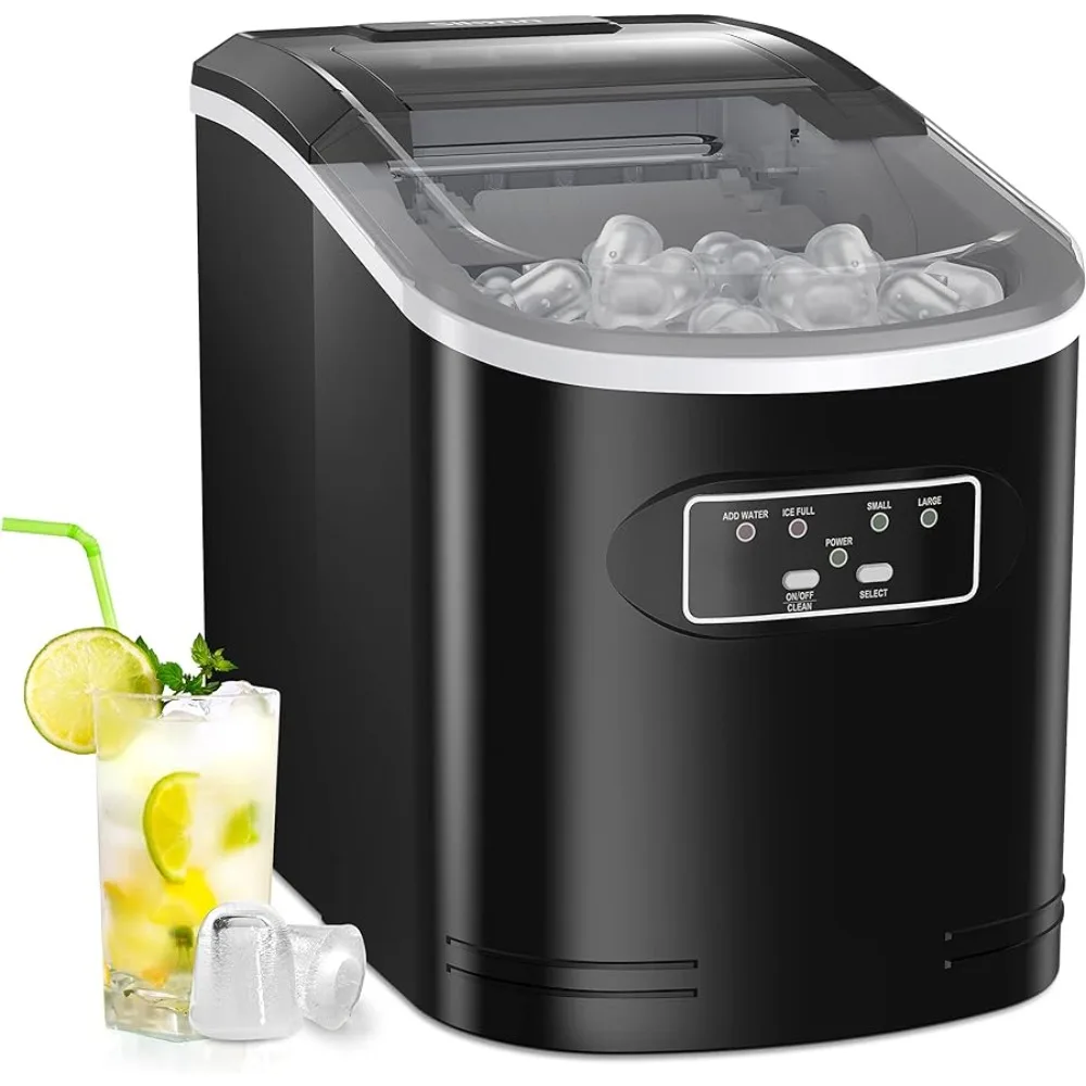 Silonn Ice Maker Machine Countertop, 26 lbs in 24 Hours, 9 Cubes Ready in 6 Mins, Self-Clean Ice Maker Compact Portable ecoflow delta 2 portable power station 1024wh lifepo4 battery solar generator 1800w ac output expandable capacity 15 outputs app control charge to 80% in 50 mins