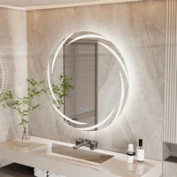 LUVODI 80cm Circle Illuminated Bathroom Backlit Mirror Wall Hang LED Lighted Bathroom Vanity Mirror Anti-fog - Image 4