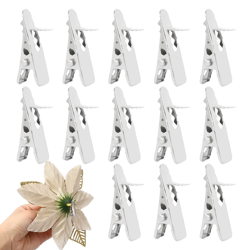 5030PcsMetalClipsChristmasFlowersClipXmasTreeFlowerFixedClip