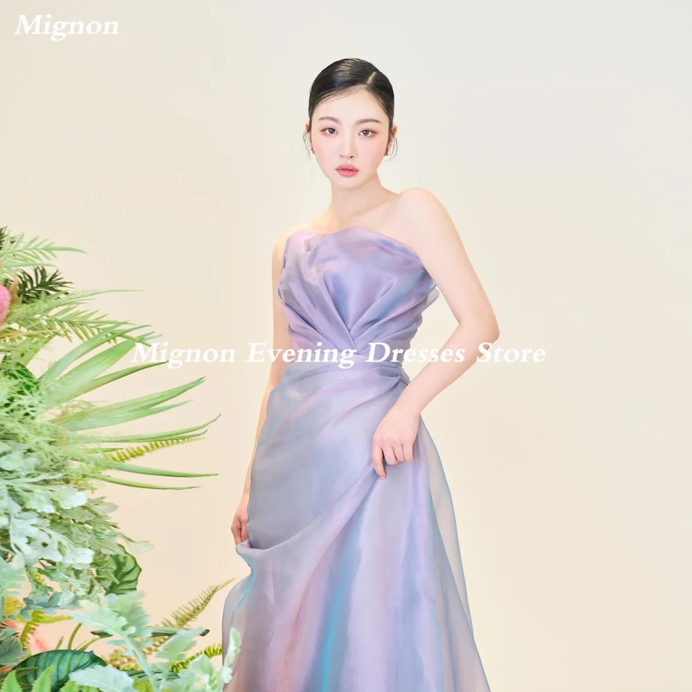 

Mignon Chiffon Strapless A-line Populer Ruffle Prom Gown Floor-length Formal Elegant Evening Party Dress for Women 2023