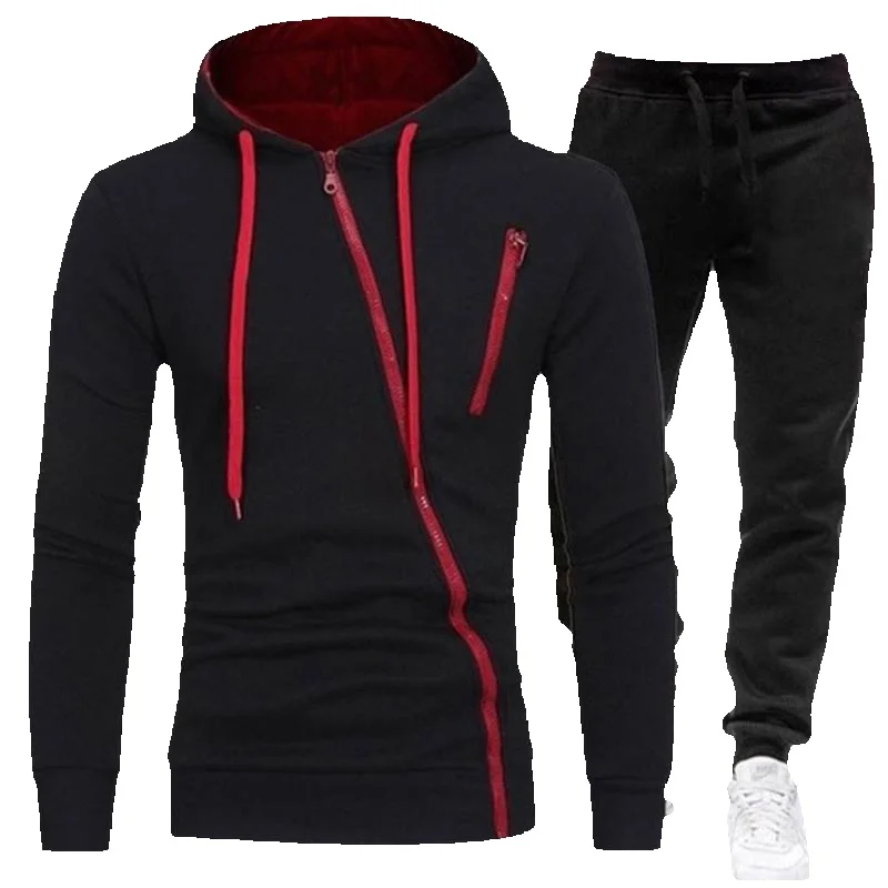 Herren Hoodie + Hose 2 Stücke Jogging Spots Anzug Casual Tacuit Männer Mit Kapuze Sweatshit Outfit Frühling Herbst Herren Sets_voghion.com