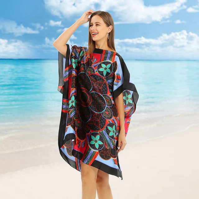 Poncho De Plage Style Boho Rose - Couverture De Maillot Ou Robe Courte - Taille S M L - Occasion Très Bon état