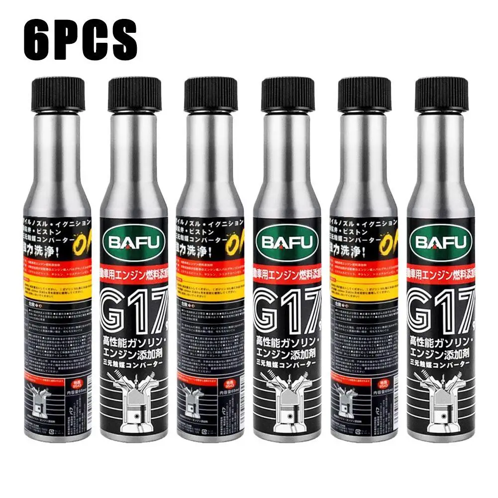 6pcs Car Fuel Gasoline Injector Cleaner Car Catalytic Converter Cleaners Oil Additive Remove Engine Carbon Deposit Easy Cleaner