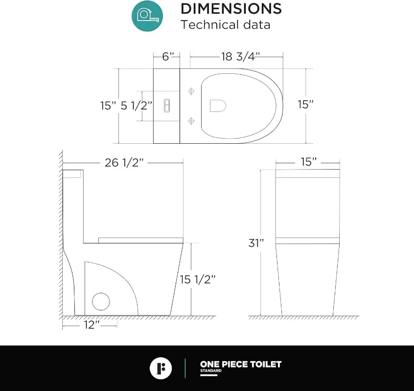 Dual-Flush Elongated One-Piece Toilet with High Efficiency Flush in Shiny Gold The sharply modern forms of the one-piece toilets 6