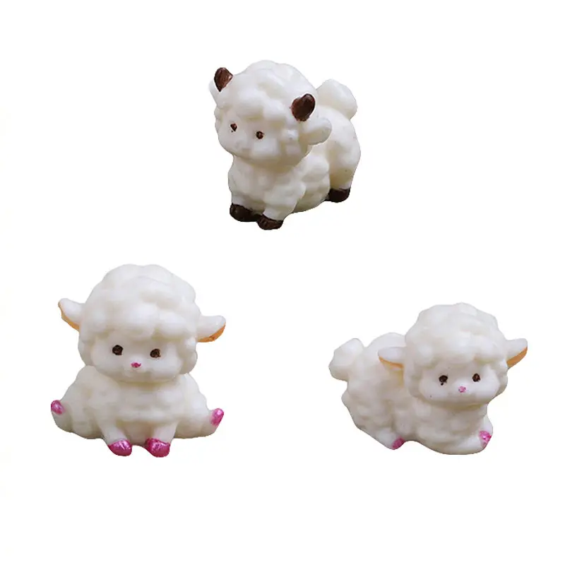 Aromatherapy candle cartoon lamb silicone mold 3D sheep gypsum ornament mold creative 1 piece