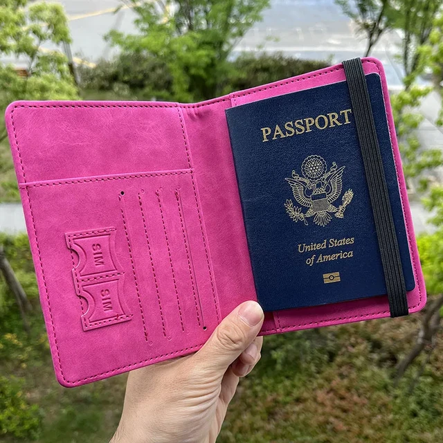 USA Personalized Passport Cover with Custom Name Unique Engraved Passport  Holder for Couples