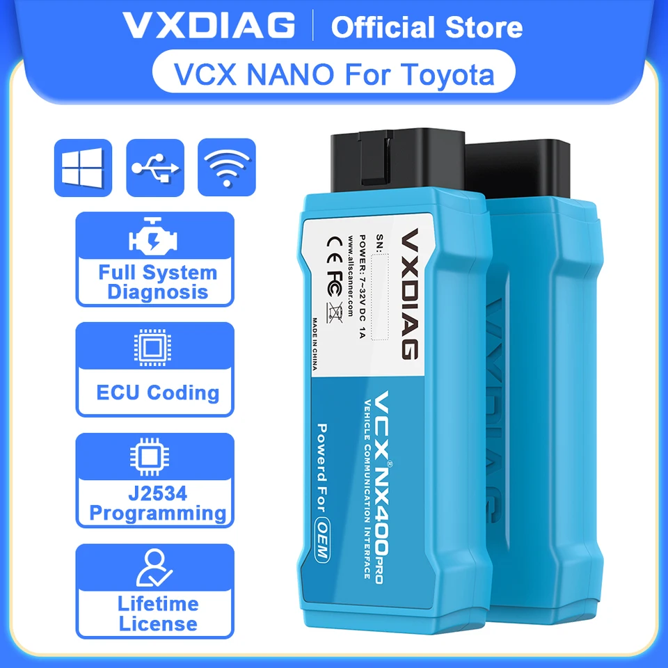 トヨタTIS、レクサス車用診断ツールVXDIAG VCX NANO NX400 OBD2