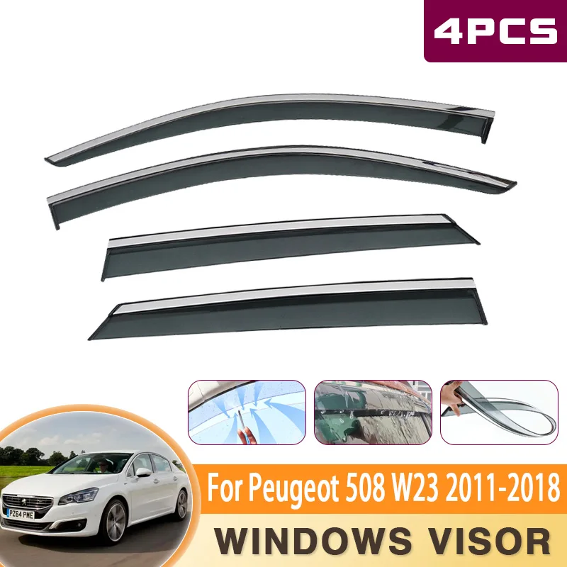 Visière de pare-brise de voiture pour KIT, pare-soleil, pluie, fumée, pare-vent,  accessoires pour KIT 508, W23, 2018, 2011, 2017, 2012, Vitre Teinte  Tyiture, 2013 - AliExpress