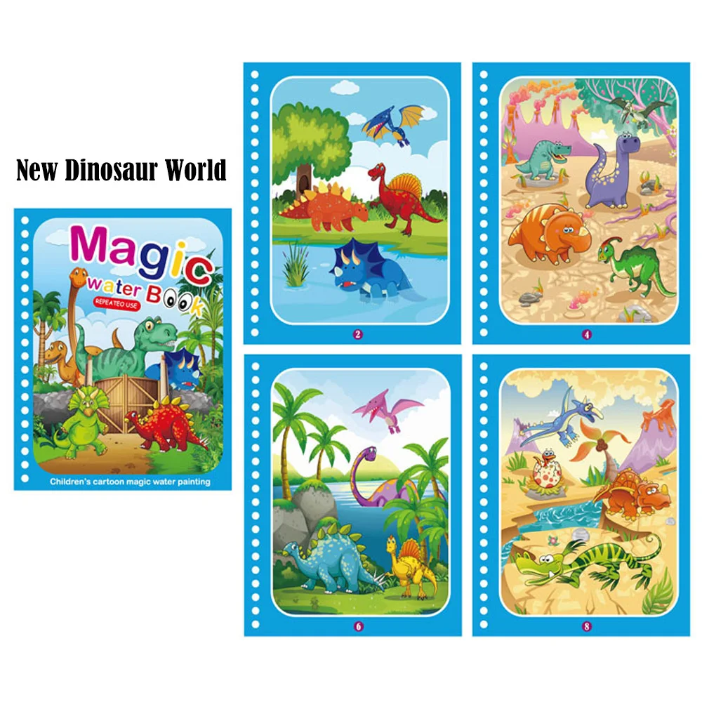 Água mágica livro pintura brochura aquarela desenho brinquedo montessori  jogos educativos para crianças criança brinquedos livro para colorir -  AliExpress