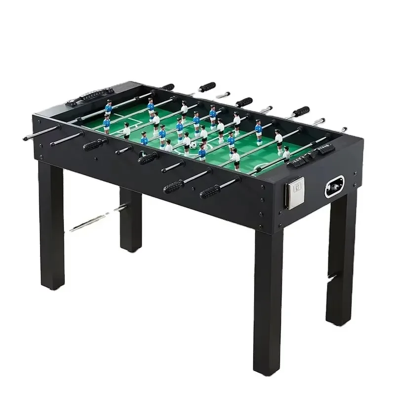 1.2m Black Classic Foosball Table-8-Pole Soccer Table Game for Adults and Children