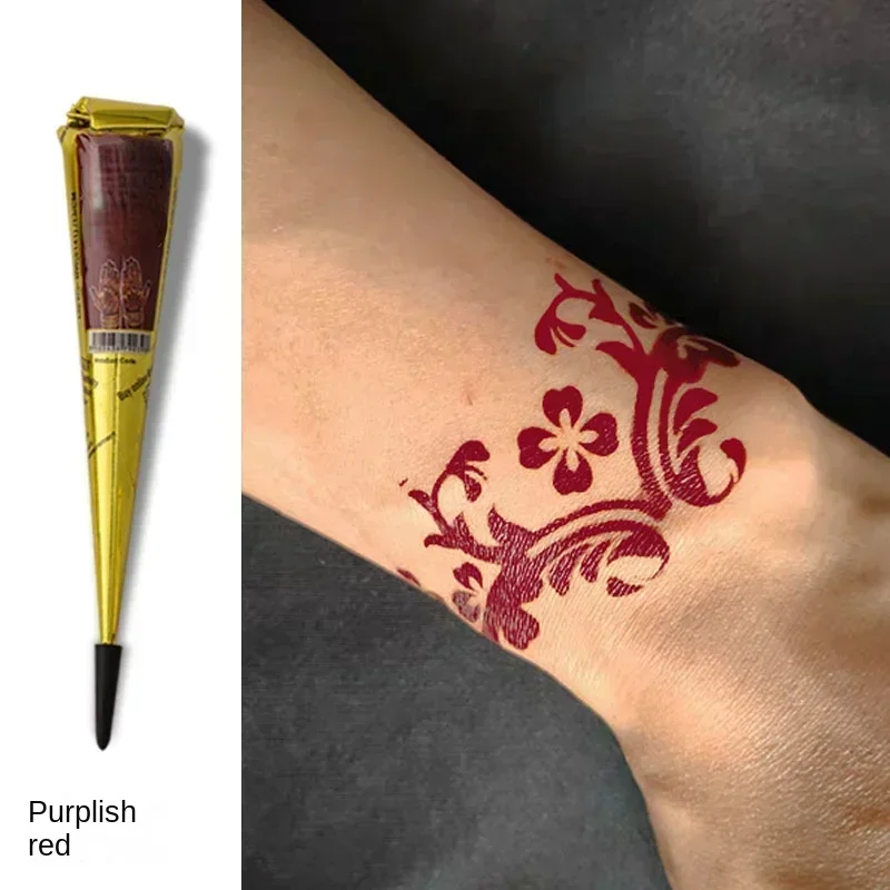 Natural Temporary Flash Tattoo Paste Black Henna Body Paint Arts Disposable Cones Sexy Tattoo Cream Indian Wedding Fashion 6