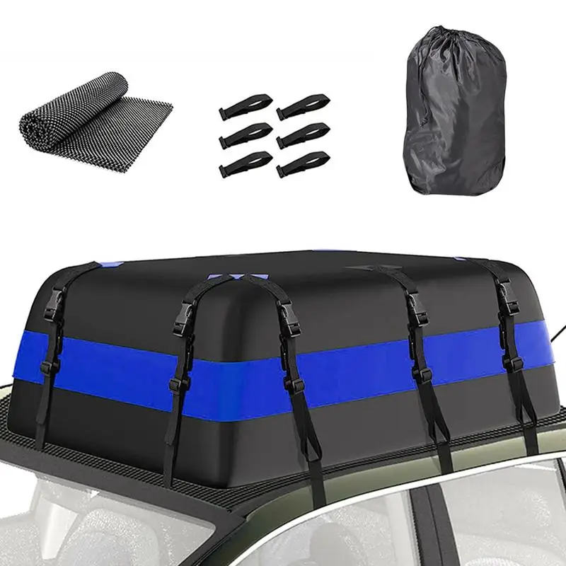 

Waterproof Car Top Carrier Soft-Shell Car Roof Bag 15 Cubic Feet The Car Top Carrier Bag Perfect For Most Universal Automobile