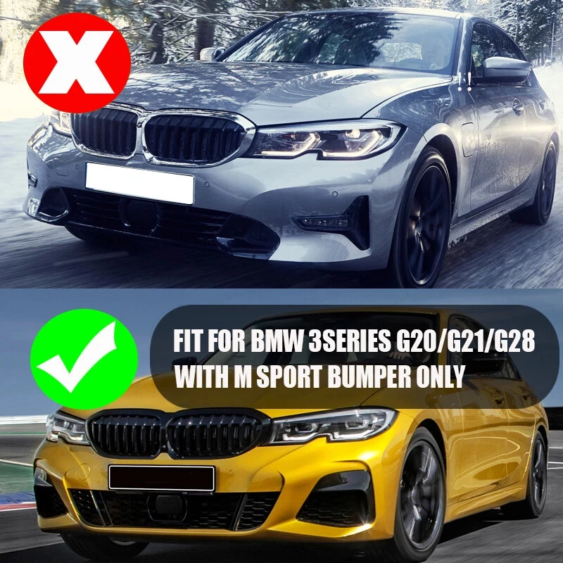 Glossy Black Car Front Bumper Splitter Lip For BMW 3 Series G20 G21 320i 330i M340i 2019~2022 M Sport Diffuser Guard Body Kit