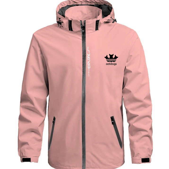 Giacca da corsa per esterni 3 in 1 con cappuccio, motivo stampato, staccabile, antivento, impermeabile, giacche da uomo e da donna_voghion.com