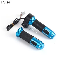 Electric Vehicle Aluminum Alloy Twist Throttle Handle with Adjustable Speed Control (E - blue)
