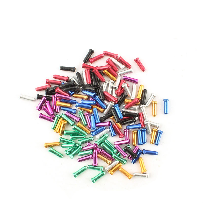100 Piezas Consejos Cables De Cambio Terminal Tapas Plata