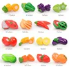 Simulation Kitchen Pretend Toy Wooden Classic Game Montessori Educational Toy For Children Kids Gift Cutting Fruit Vegetable 5