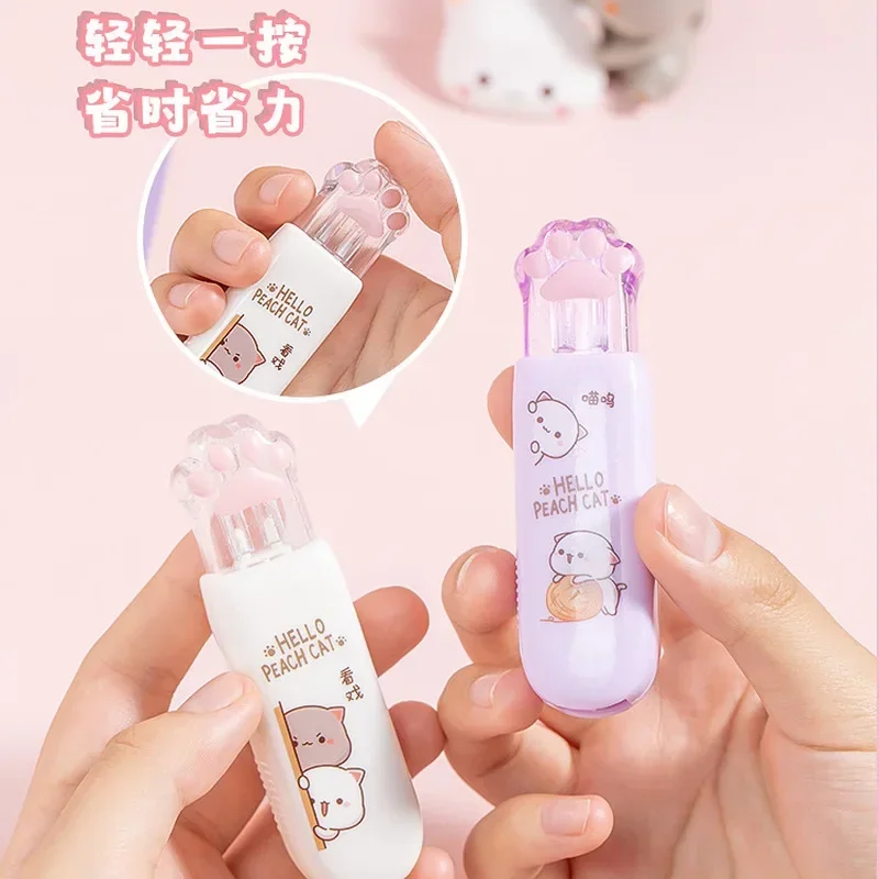 고양이 높은 외모 귀여운 테이프 유형, 복숭아 교정 문구, 학생 크리에이티브 프레스, 6m