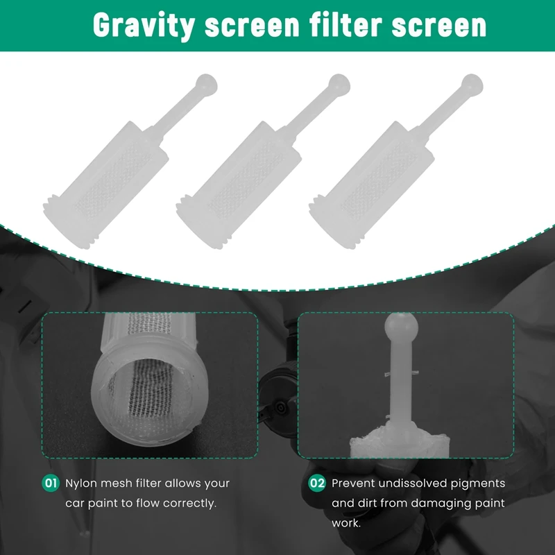 24 Pcs Universal Gravity Spray-Gun Filters Fine Mesh, Disposable Gravity Feed Spray-Gun Paint Strainer